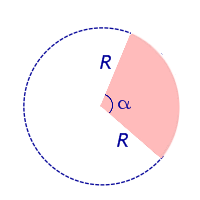 Формула для площади сектора с углом в радианах вывод