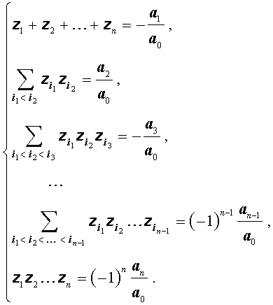 Разложение многочленов на множители в комплексной и действительной областях основная теорема алгебры формылы теорема Виета