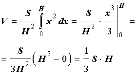 геометрические приложения определенного интеграла вычисление объема тела примеры решения задач вывод формулы объема пирамиды