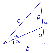 Биссектриса треугольника свойства формулы длины биссектрисы