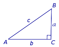Катетами прямоугольного треугольника называют