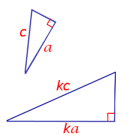 Признаки подобия прямоугольных треугольников
