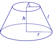Объем усеченного конуса площадь боковой поверхности усеченного конуса площадь полной поверхности усеченного конуса